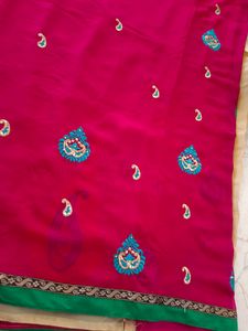 Beautiful Dark pink Saree