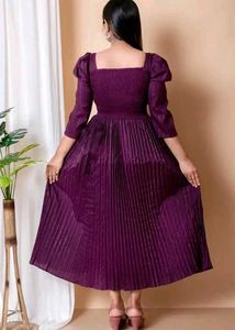Black Pleated Midi Dress