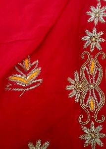 Offer  For Today    Red Partywear Saree Sare