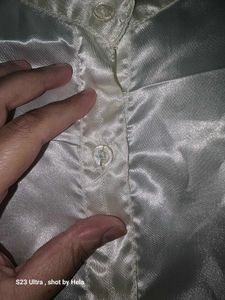 SATIN ELEGANT WHITE SHIRT