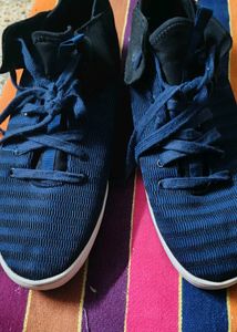 Benetton Blue Knit Sneakers