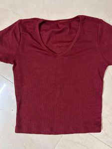 V Neck Crop Top