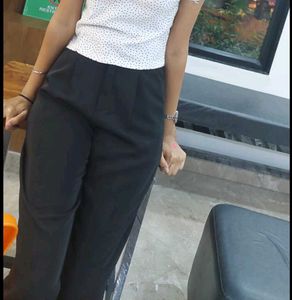 Black Wide Leg Trousers