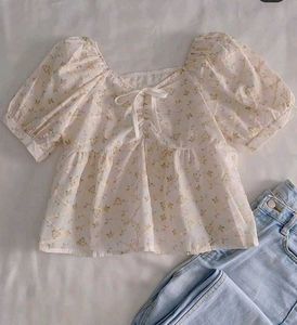 Floral Puff Sleeve Top