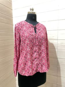 Tom Tailor Floral Print Tie-Neck Blouse