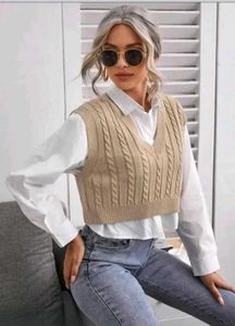 Cable Knit Sweater Vest