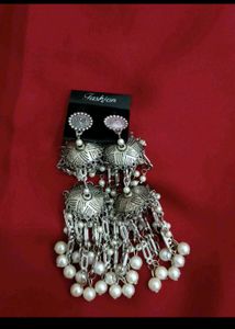 Oxidised Jhumka Earrings