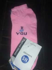 Pink Coloured Socks For Kids