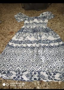 Patterned Off-Shoulder Dress
