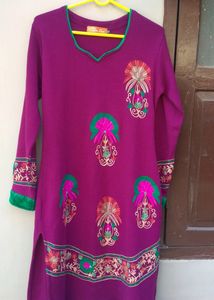 Purple Woolen Kurti