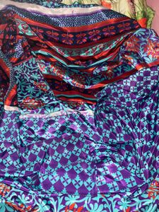 Beautiful pure smooth crepe saree