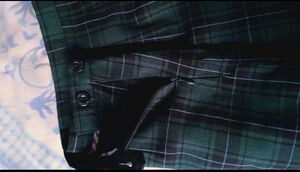 Combo Of White Shirt And Green Check Mini Skirt