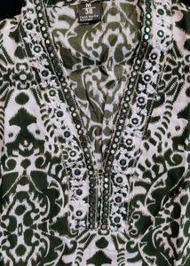Green Printed Kurta Set