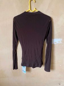 Draped Brown Top