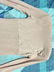 Blush Pink Ruched Bodycon Dress (ZARA)