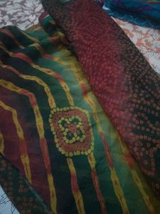 Chiffon Bandini Print Saree