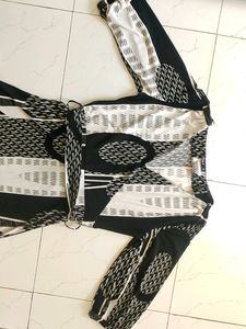 Branded Black and White One-piece