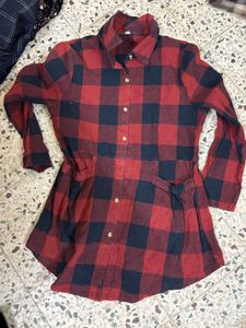 Red & Black Checkered Dress