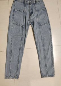 Light Wash Patchwork Jeans