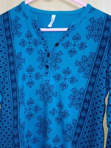 Blue Printed Kurta