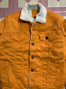 Orange Denim Jacket