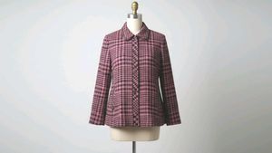 Houndstooth Blazer - Pink &amp; Black