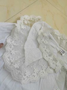 Elegant White Lace Shirt