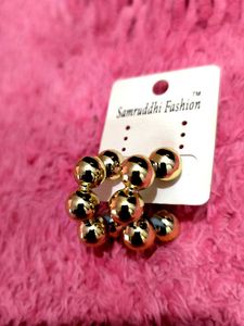 Gold Tone Bubble Earrings