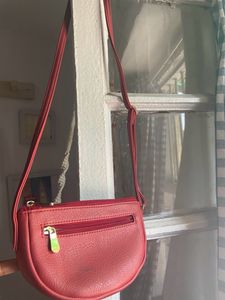 Red Solid Sling Bag