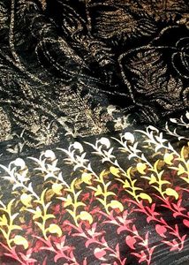 Satin Patti New Black Saree
