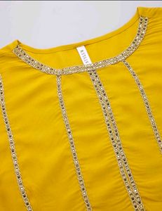Yellow Embellished Top