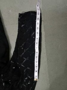 Elegant Black Embellished Pant Suit