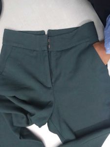 ZARA WOMEN Green Trousers