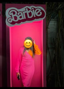 Urbanic Pink Wrap Midi Party Dress