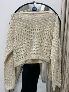 MANGO Openwork Panel Sweater