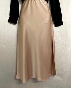 Brand New Elegant Satin Midi Skirt