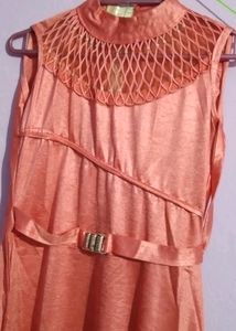 Long Stylish Gown Peach 🍑 Colour