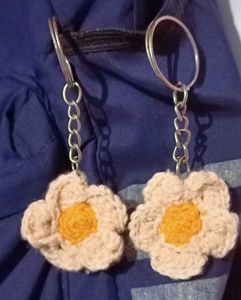 Crochet Flower Keychains
