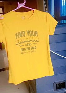 Yellow Graphic Tee - Find Your Freedom