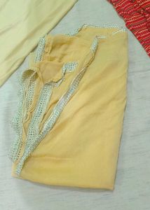Striped Kurti With Plazo &amp; Dupatta Set