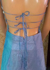 Stunning blingy shimmery heavy Backless gown