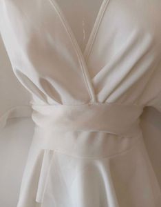 Cute White Wrap Top