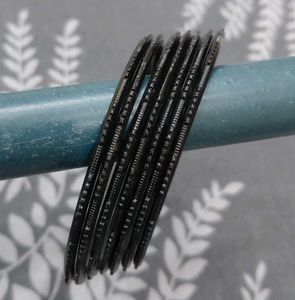 Black &amp; Silver Bangles