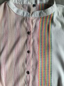 Striped Button-Up Top