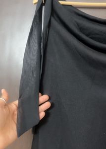 Chic Black Tie-Shoulder Top