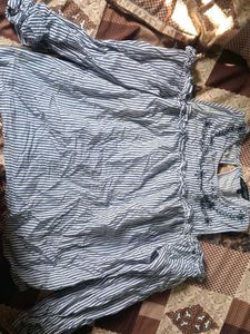 Striped Embroidered Top