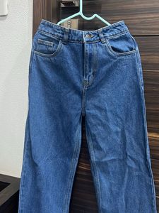 Navy Blue Straight Jeans