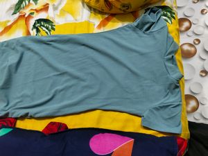 A Beautiful Dark Sky Blue Colour Tshirt Dress