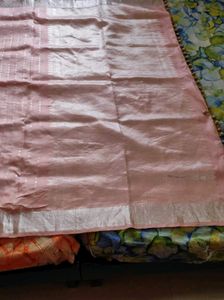 Baby Pink kanchipuram silk Saree