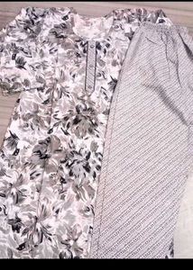 Floral Print Top With Pant